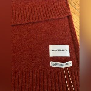 Norse Projects red wool scarf *new*